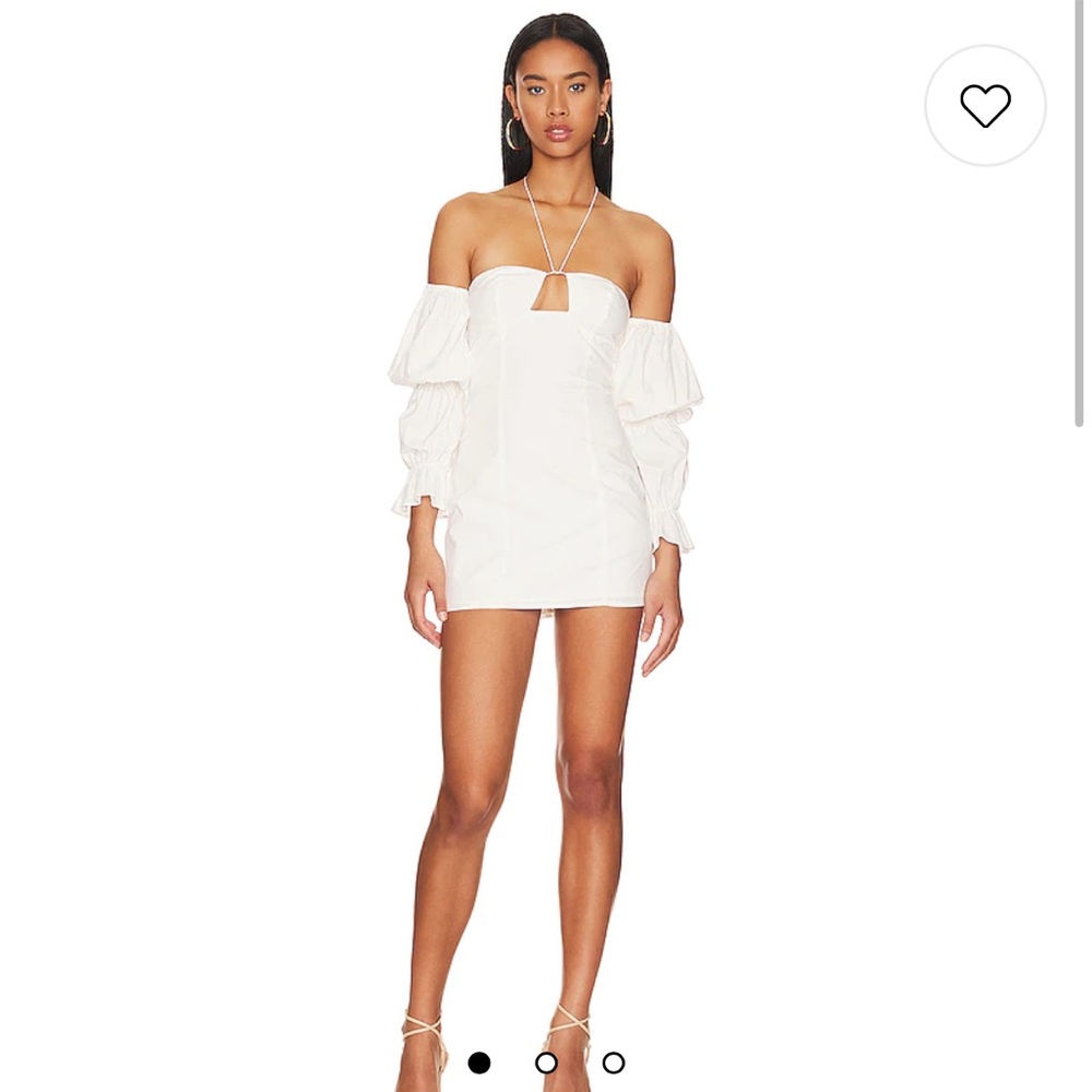 MAXINE OFF SHOULDER DRESS IN WHITE